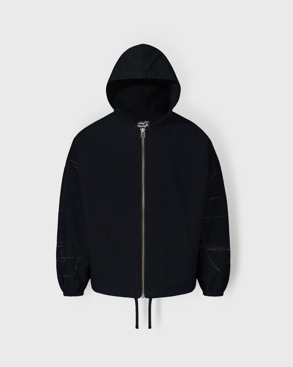 PLEASURES x DAFT PUNK DIGITAL ZIP PONCHO HOODIE - LUST PANAMA