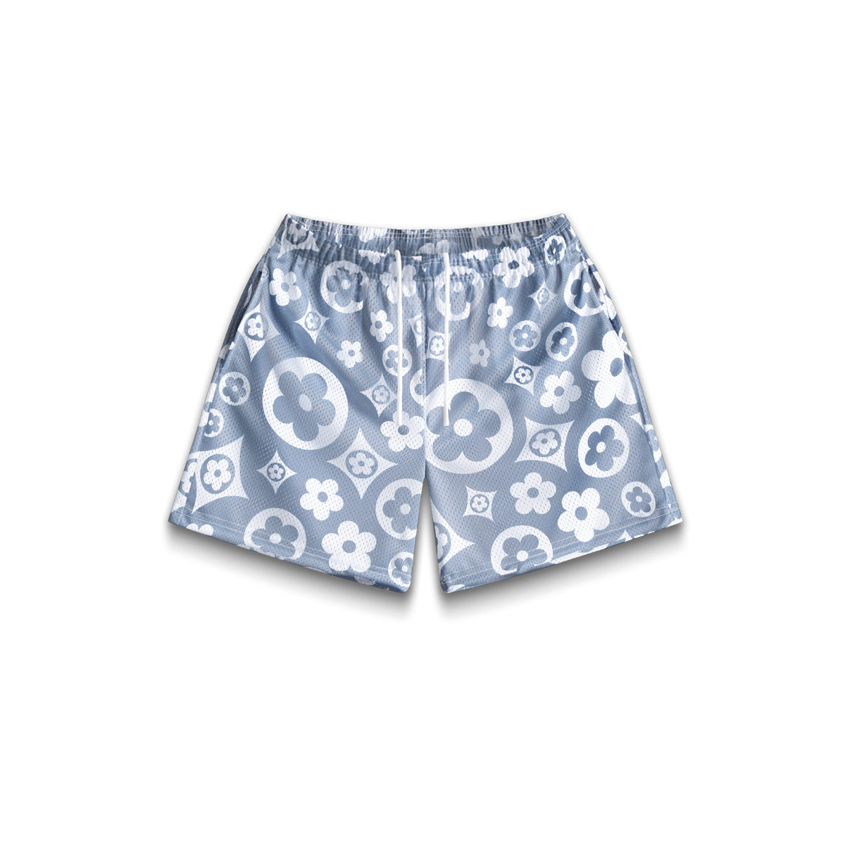 BRAVEST STUDIOS GREY FLOWER SHORTS