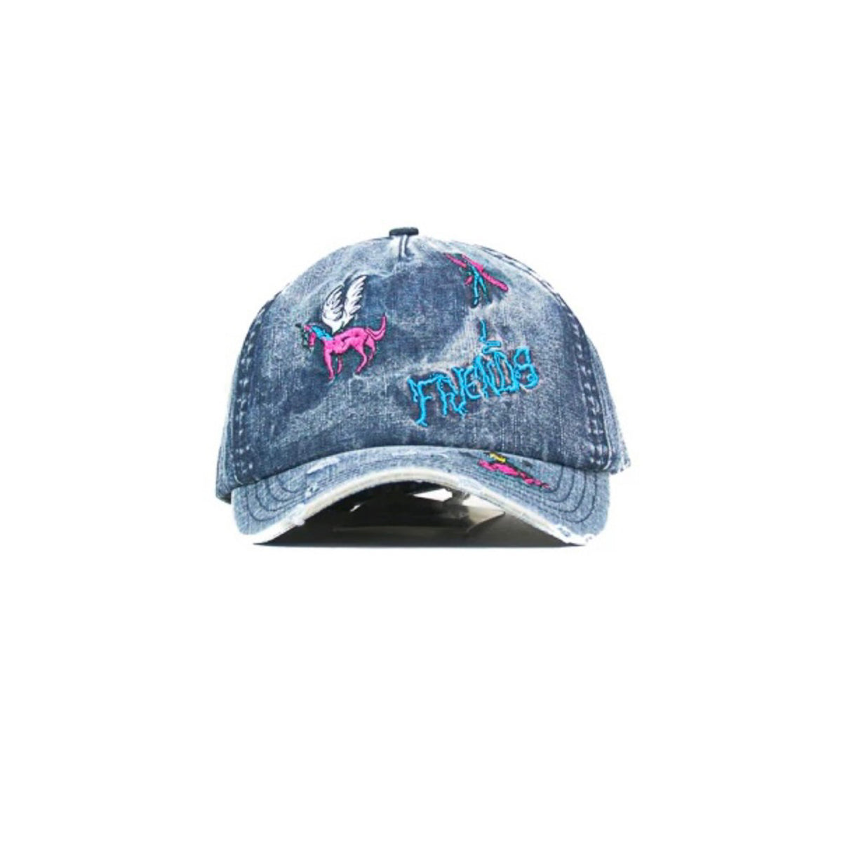 JUNGLES JUNGLES FREINDS DISTRESSED DENIM CAP