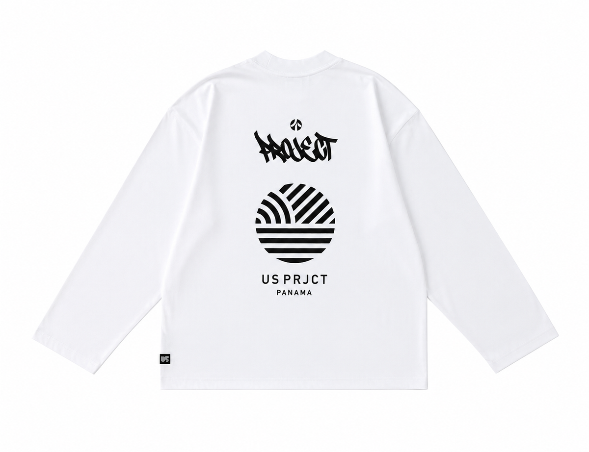US PRJCT® HEAVYWEIGHT BOXY LONG SLEEVE WHITE