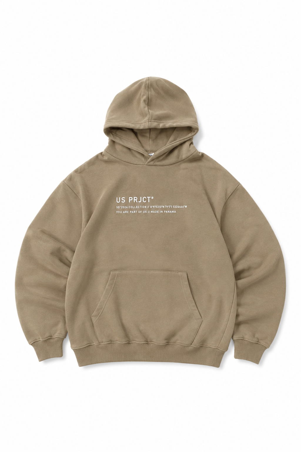 US PRJCT®️ LOGO HOODIE BEIGE