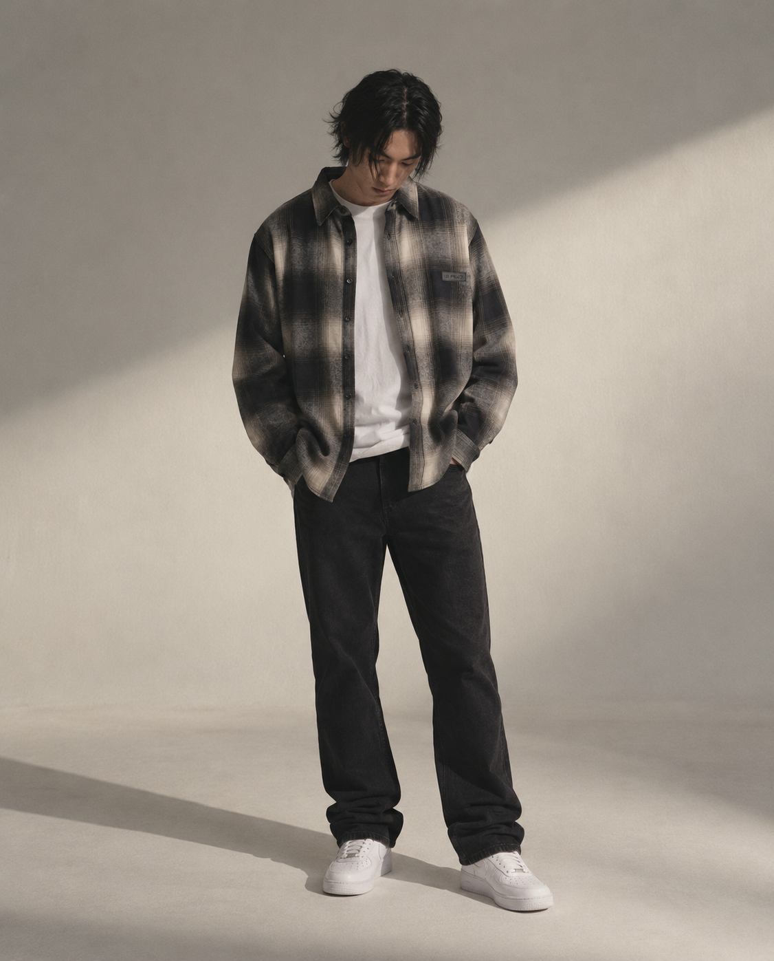 US PRJCT  FADE 01 OVERSHIRT WASHED CHARCOAL