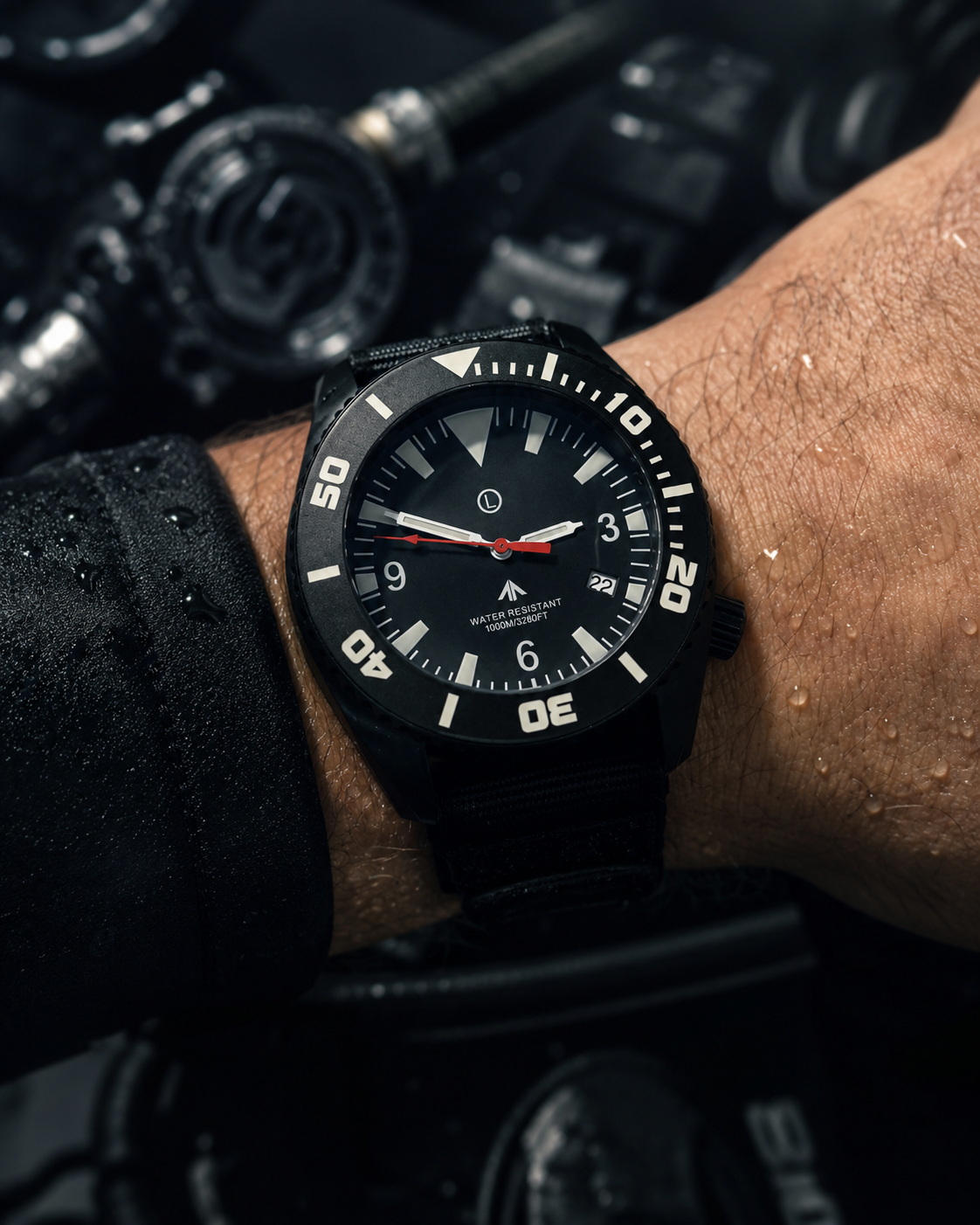 MWC DEPTHMASTER 100ATM PVD MILITARY DIVER WATCH