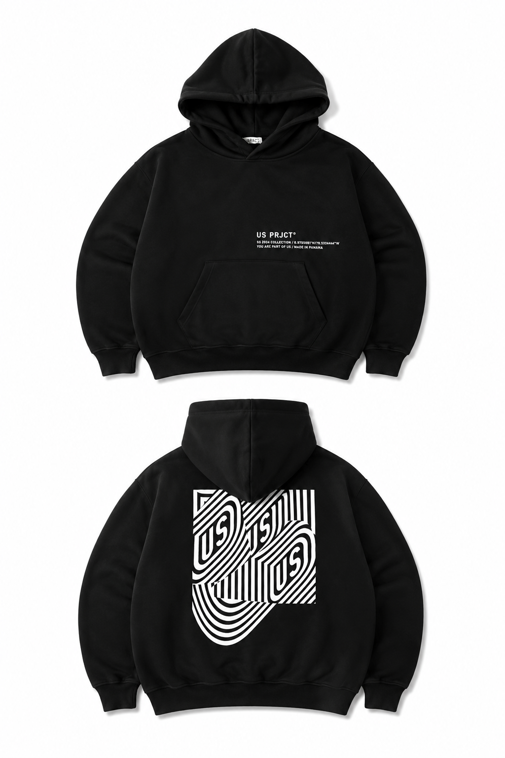 US PRJCT®️ LOGO HOODIE BLACK