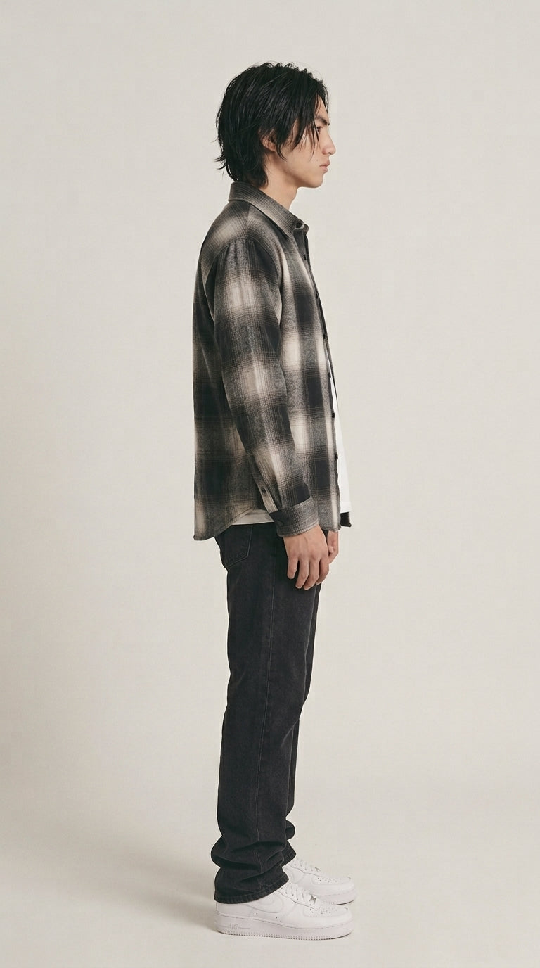 US PRJCT  FADE 01 OVERSHIRT WASHED CHARCOAL