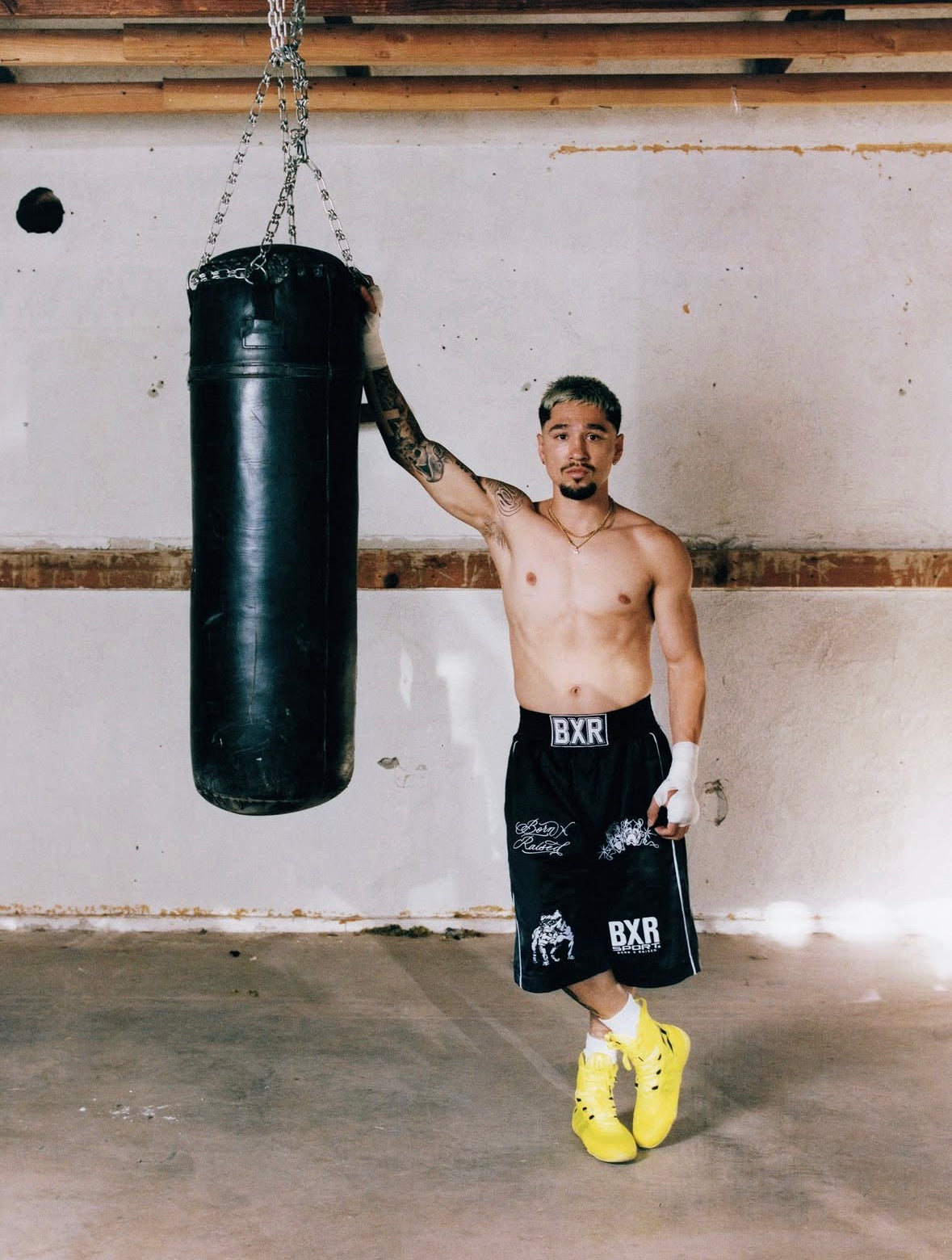 BORN X RAISED SATIN BOXING TRUNKS
