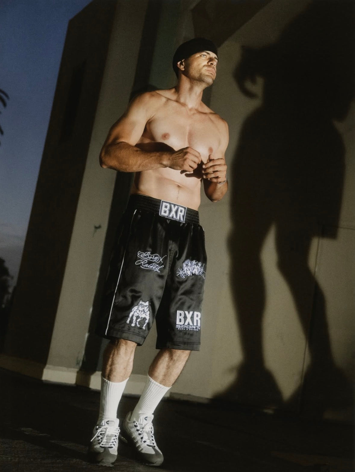 BORN X RAISED SATIN BOXING TRUNKS