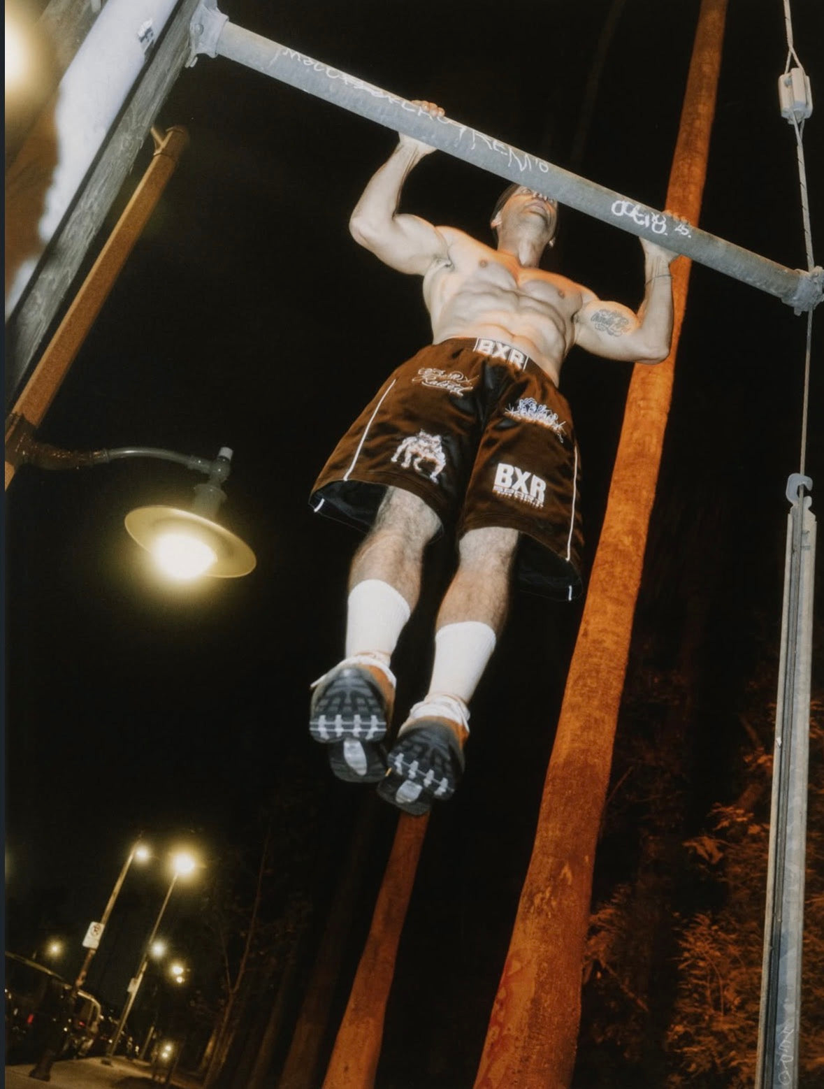 BORN X RAISED SATIN BOXING TRUNKS