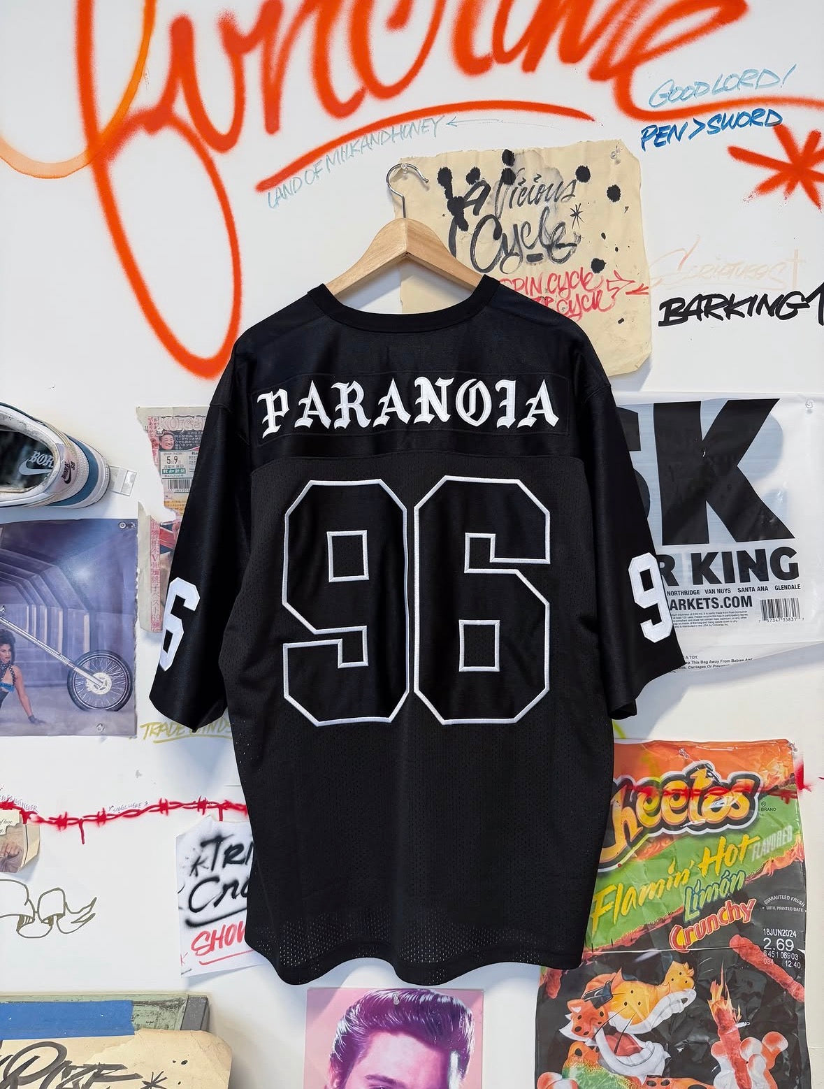 BORN X RAISED PARANOIA FOOTBALL JERSEY