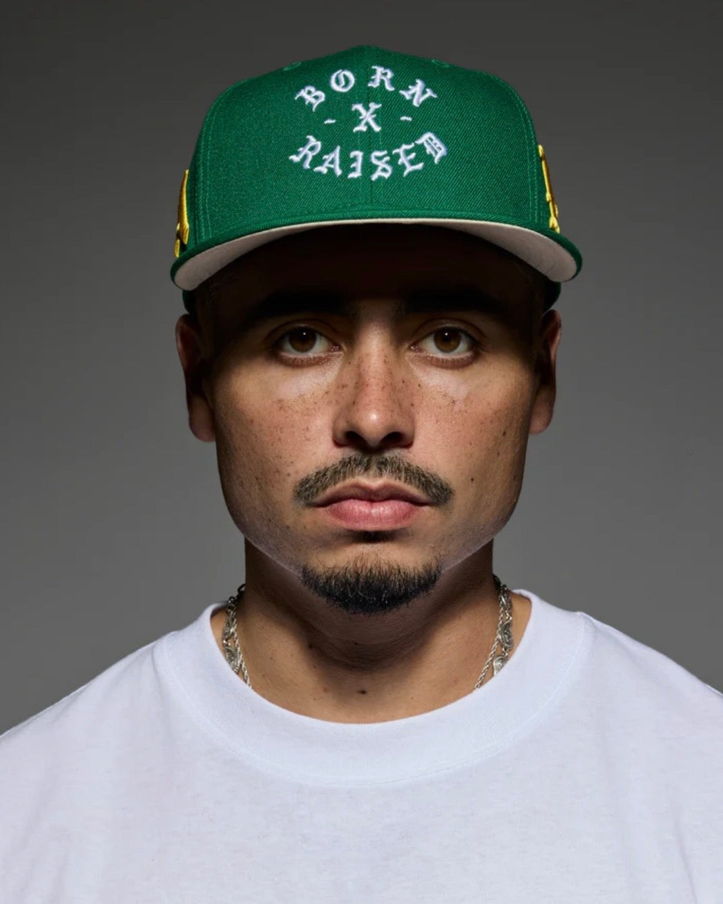 BORN X RAISED PARANOIA ROCKER FITTED 6 PANEL HAT