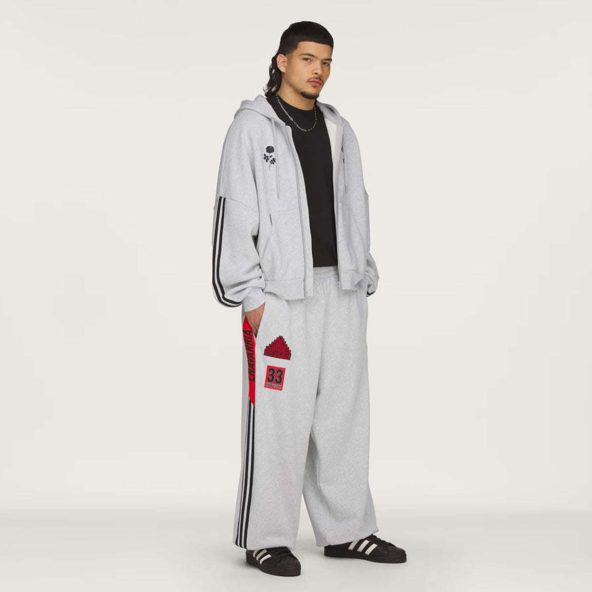 ADIDAS ORIGINALS x WILLY CHAVARRIA FULL ZIP LOGO HOODIE
