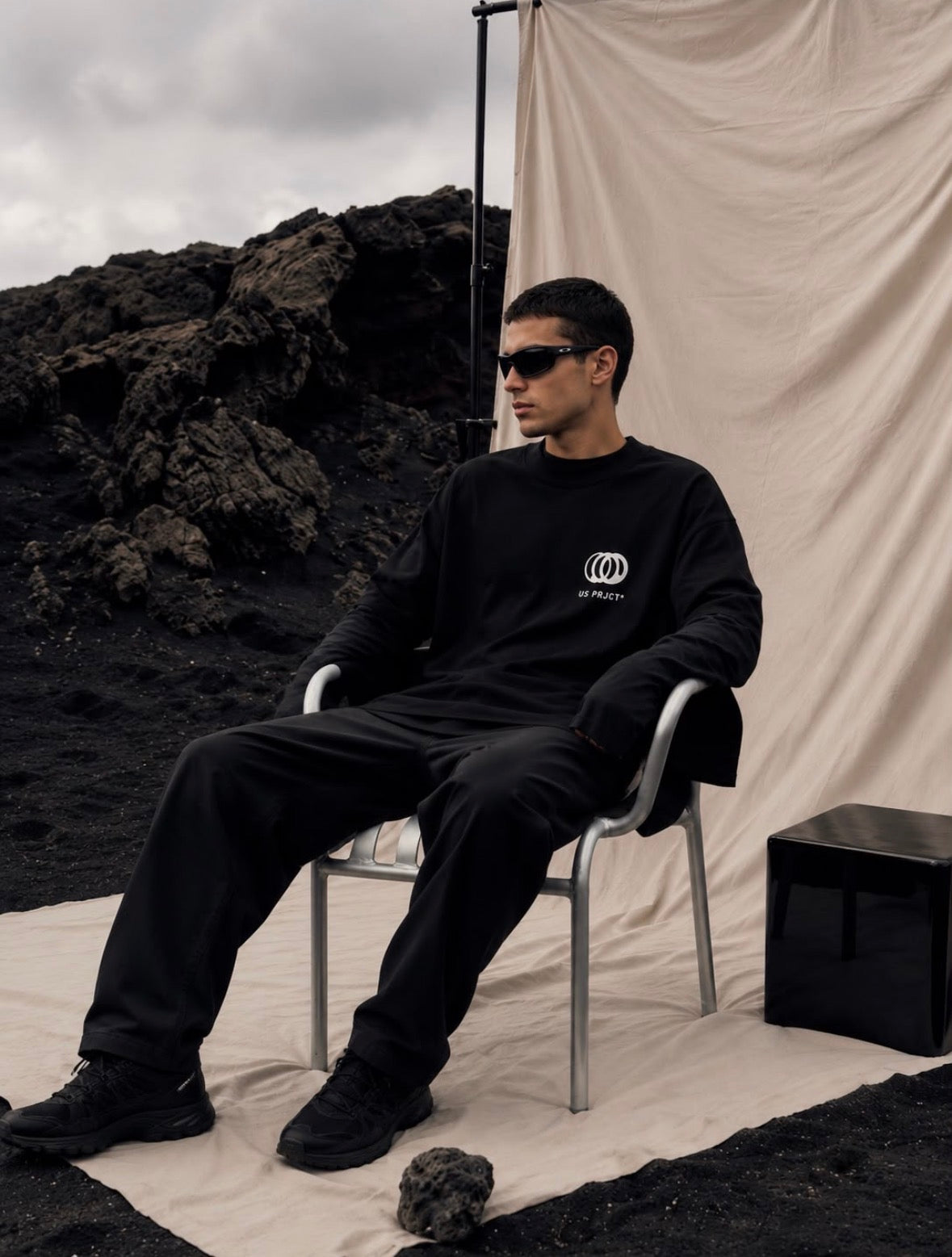 US PRJCT® HEAVYWEIGHT BOXY LONG SLEEVE BLACK