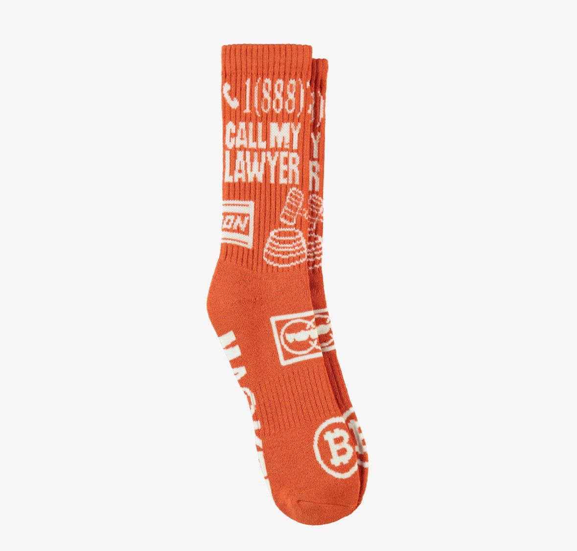 MARKET CALL MY LAWYER ORANGE SOCKS
