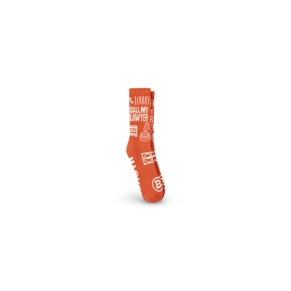MARKET CALL MY LAWYER ORANGE SOCKS