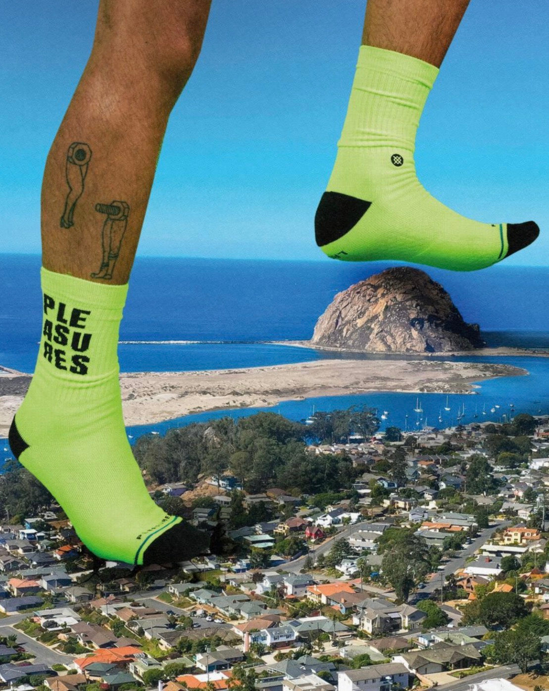 STANCE X PLEASURES STACKED LOGO SOCKS