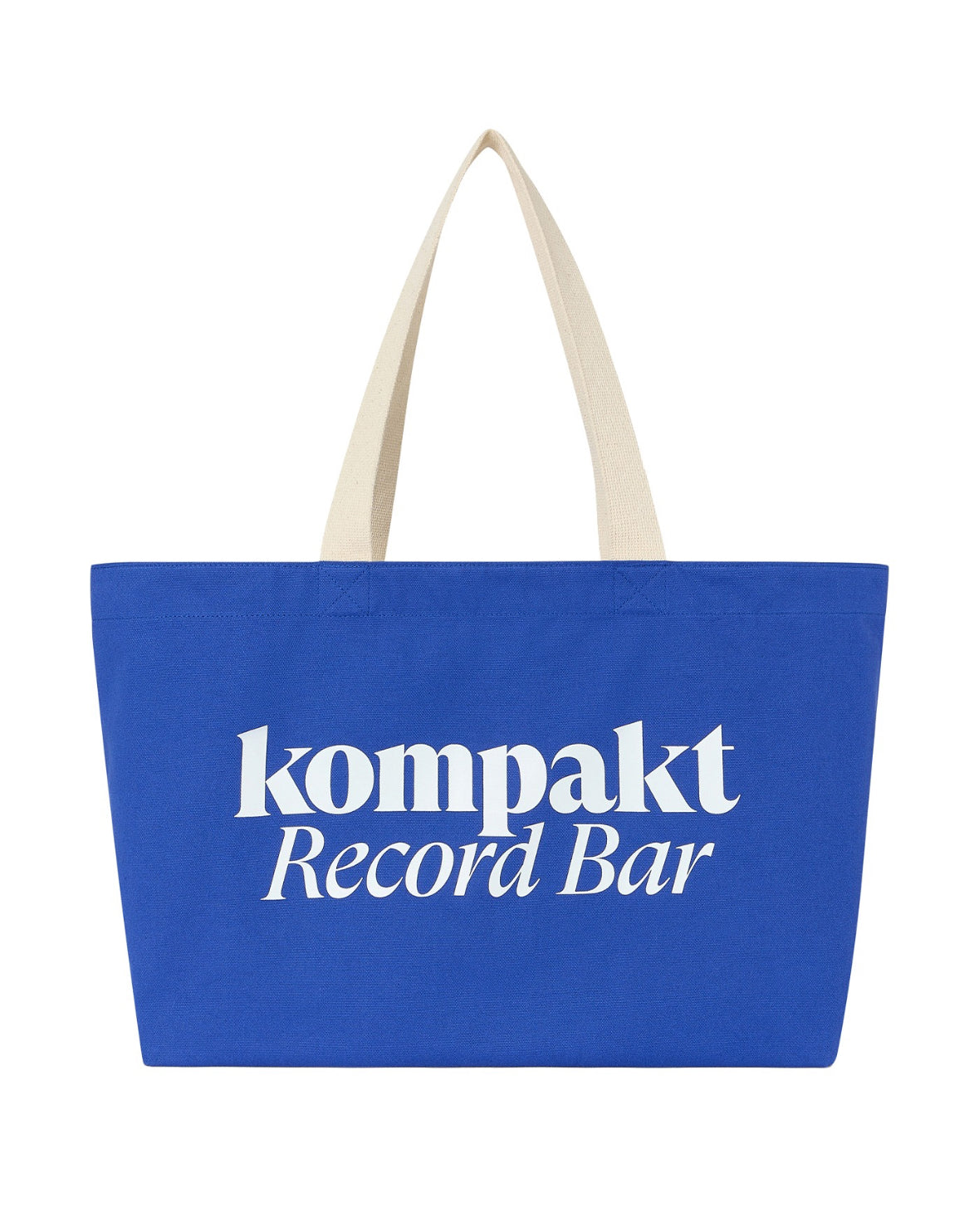 KOMPAKT RECORD BAR LIGHT CANVAS TOTE BAG BLUE