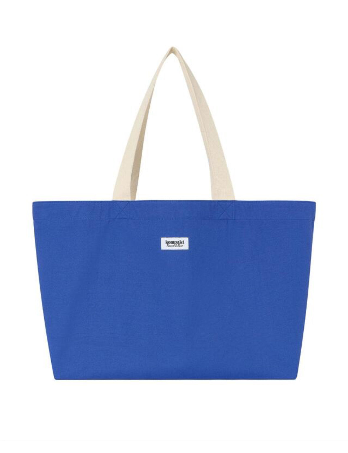 KOMPAKT RECORD BAR LIGHT CANVAS TOTE BAG BLUE