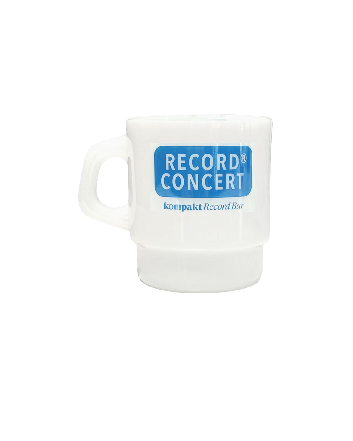 KOMPAKT RECORD BAR RECORD CONCERT MILK GLASS CUP BLUE