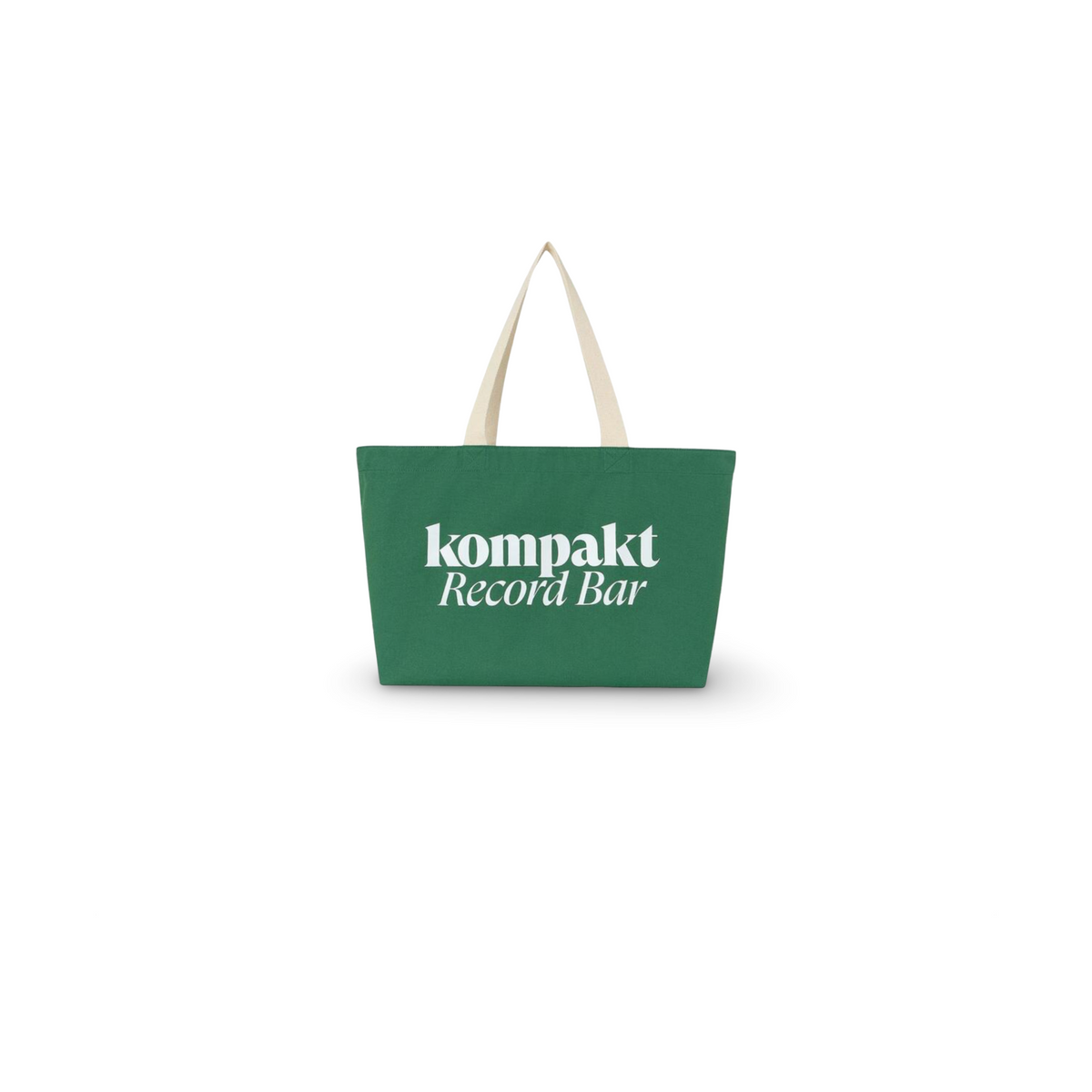 KOMPAKT RECORD BAR LIGHT CANVAS TOTE BAG GREEN
