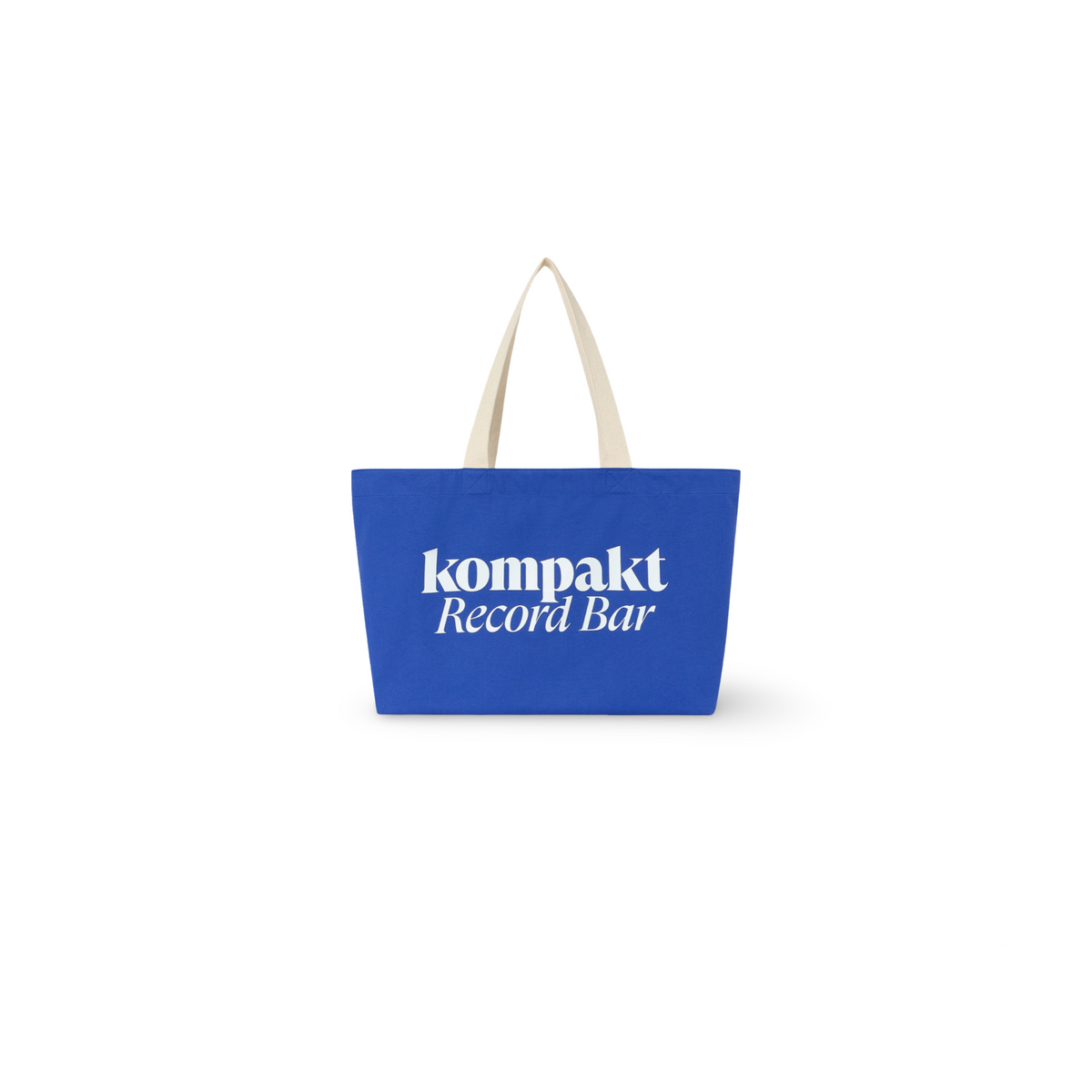 KOMPAKT RECORD BAR LIGHT CANVAS TOTE BAG BLUE