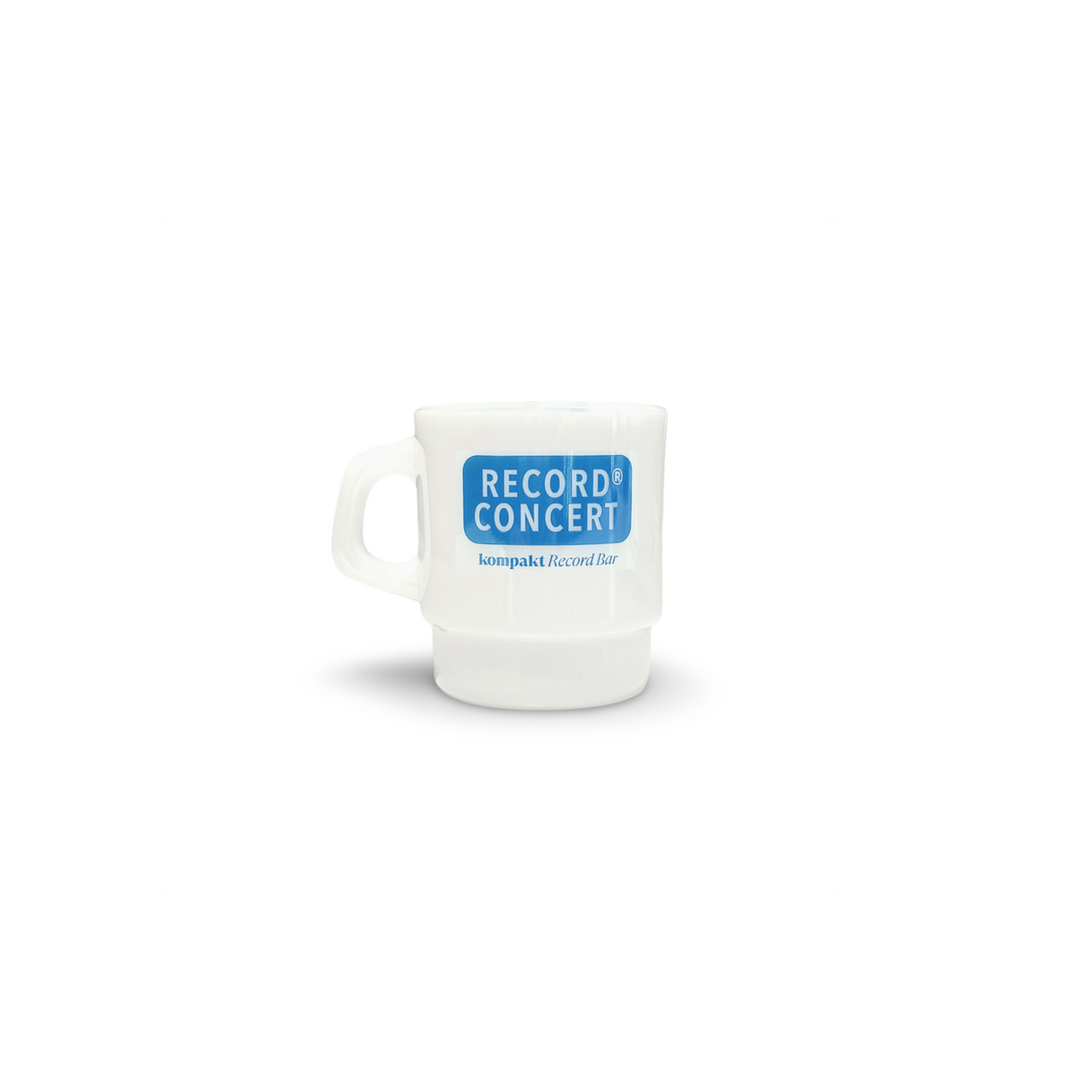 KOMPAKT RECORD BAR RECORD CONCERT MILK GLASS CUP BLUE
