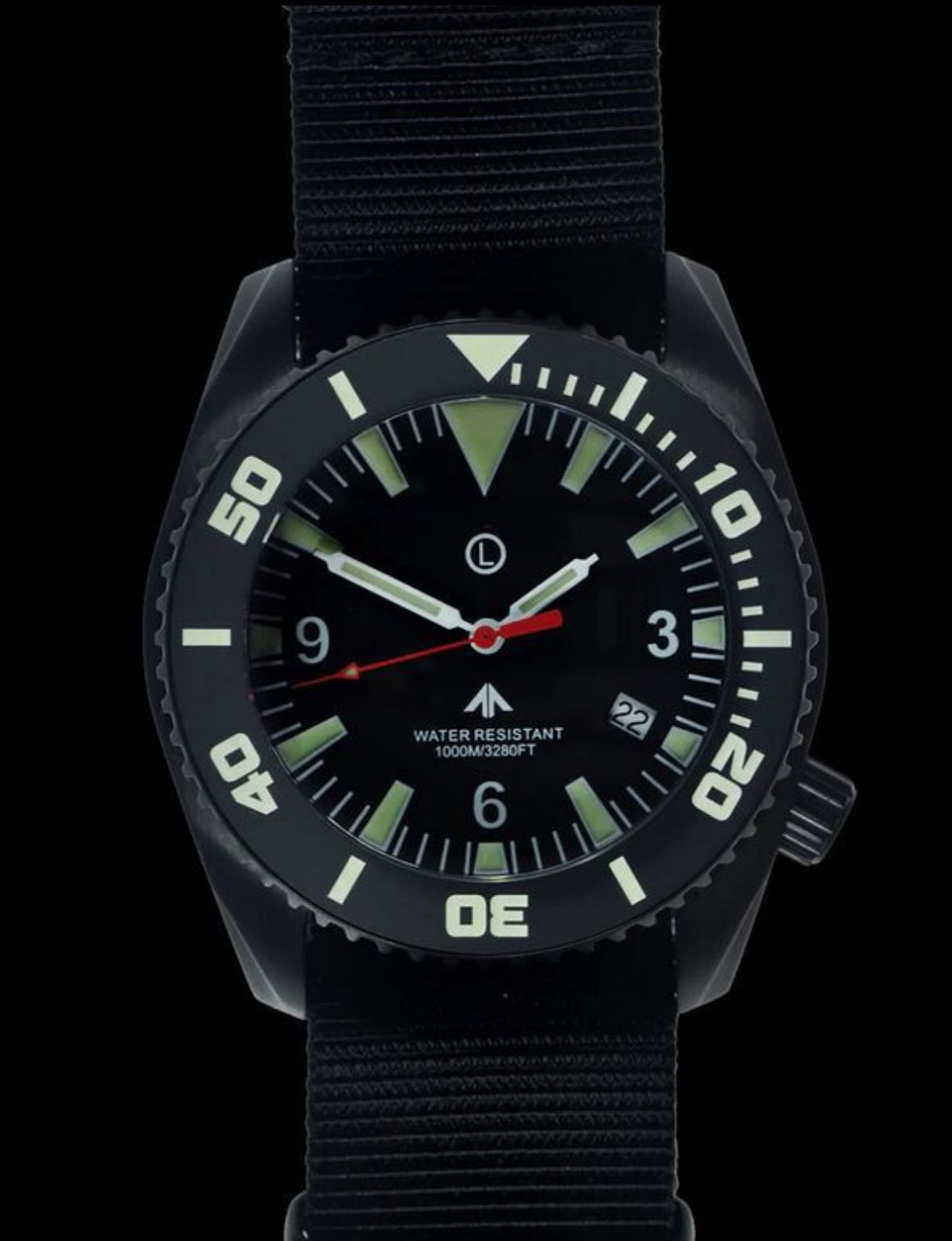 MWC DEPTHMASTER 100ATM PVD MILITARY DIVER WATCH