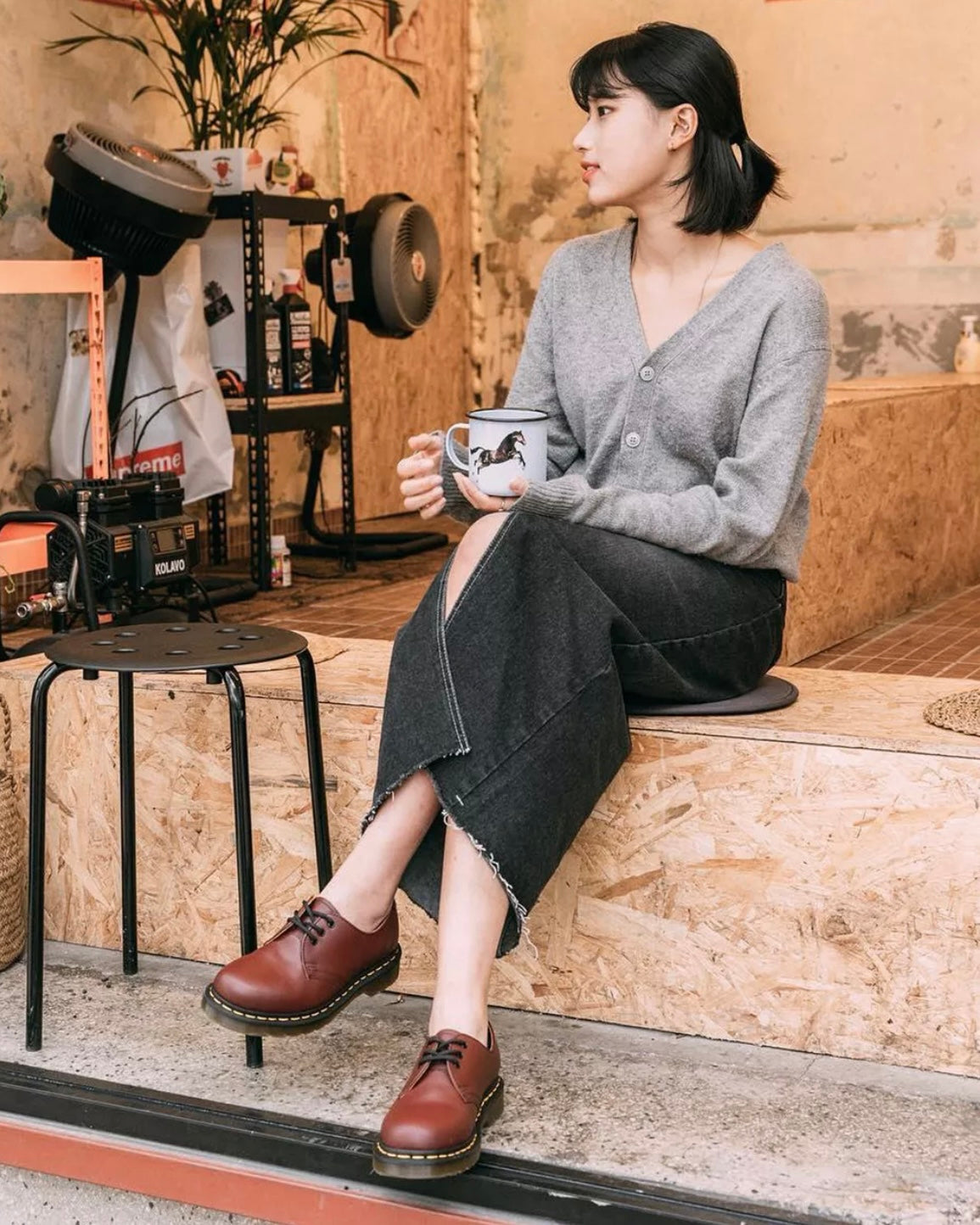 DR.MARTENS 1461 CHERRY RED SMOOTH LEATHER OXFORD SHOES