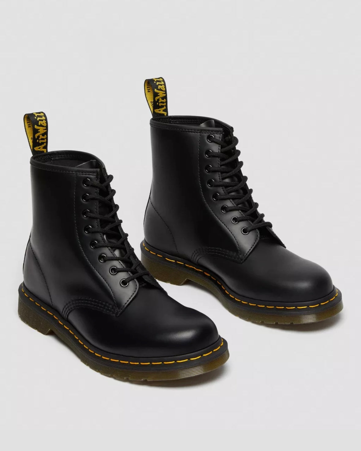 DR.MARTENS 1460 BLACK SMOOTH LEATHER LACE UP BOOTS