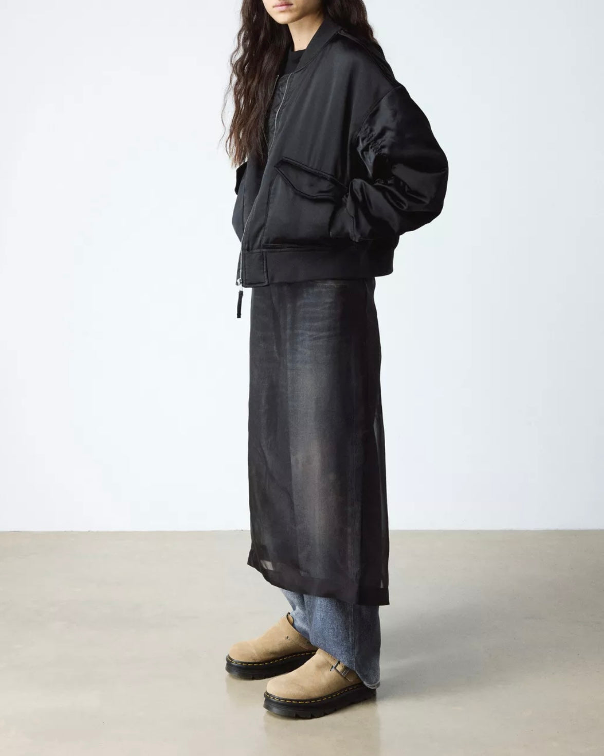 DR.MARTENS ZEBZAG SAVANNAH TAN SUEDE SINGBLACK PLATFORM MULES