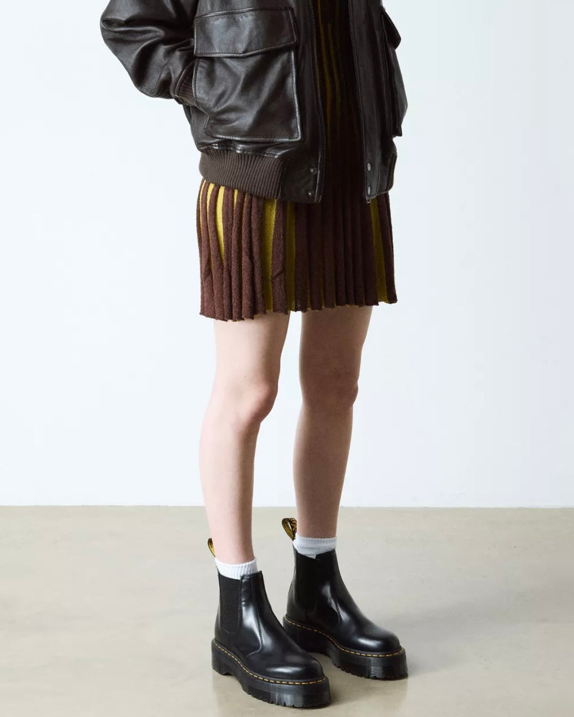 DR.MARTENS 2976 BLACK SMOOTH LEATHER PLATFORM CHELSEA BOOTS