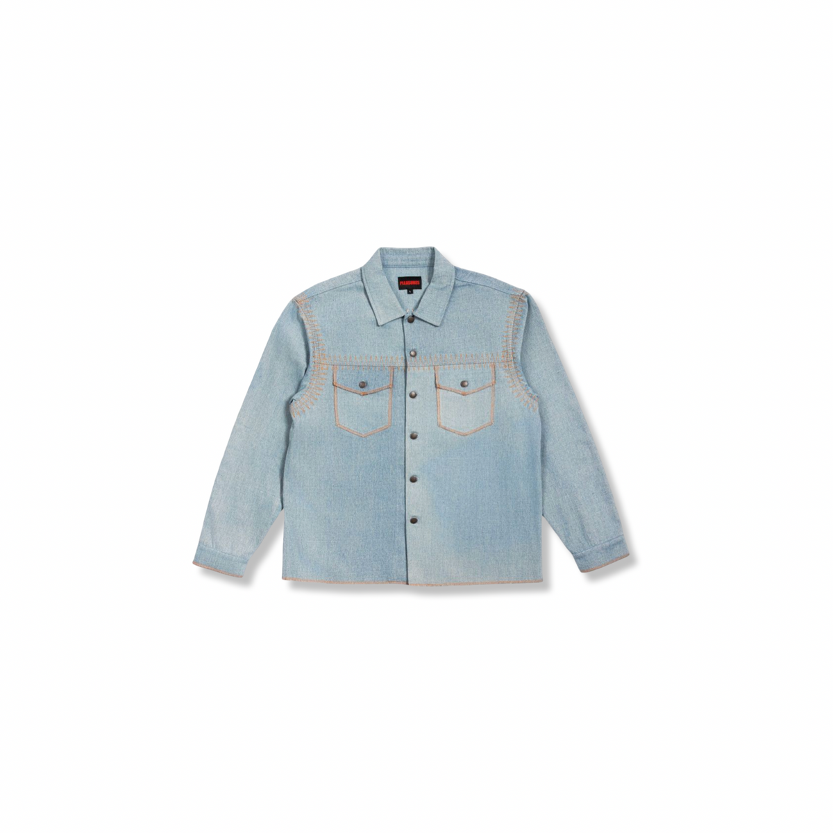 PLEASURES  FORTRESS DENIM BUTTON UP