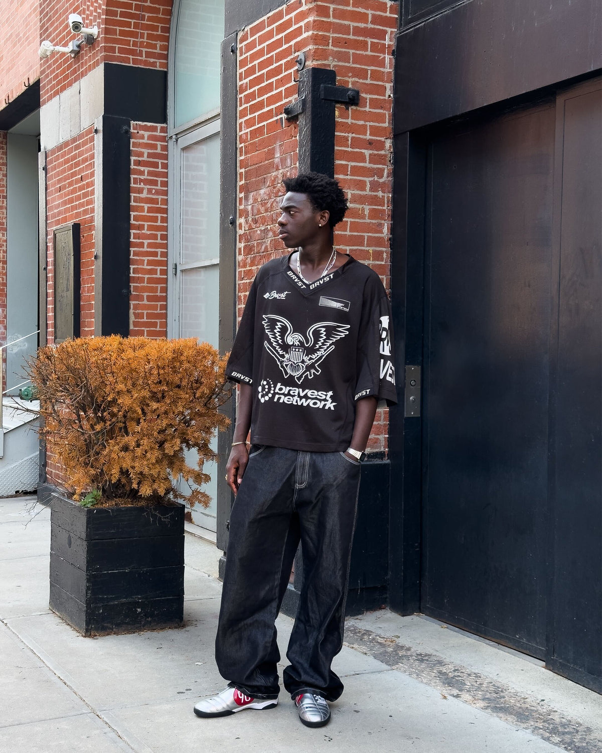 BRAVEST STUDIOS EAGLE LACROSSE JERSEY BLACK