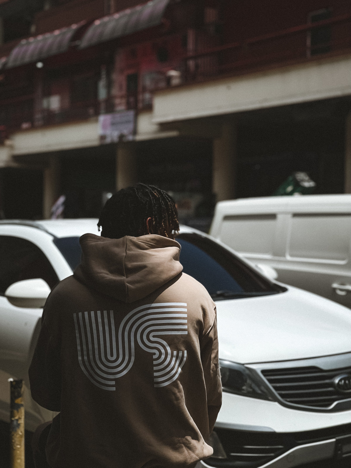 US PRJCT®️ LOGO HOODIE BEIGE