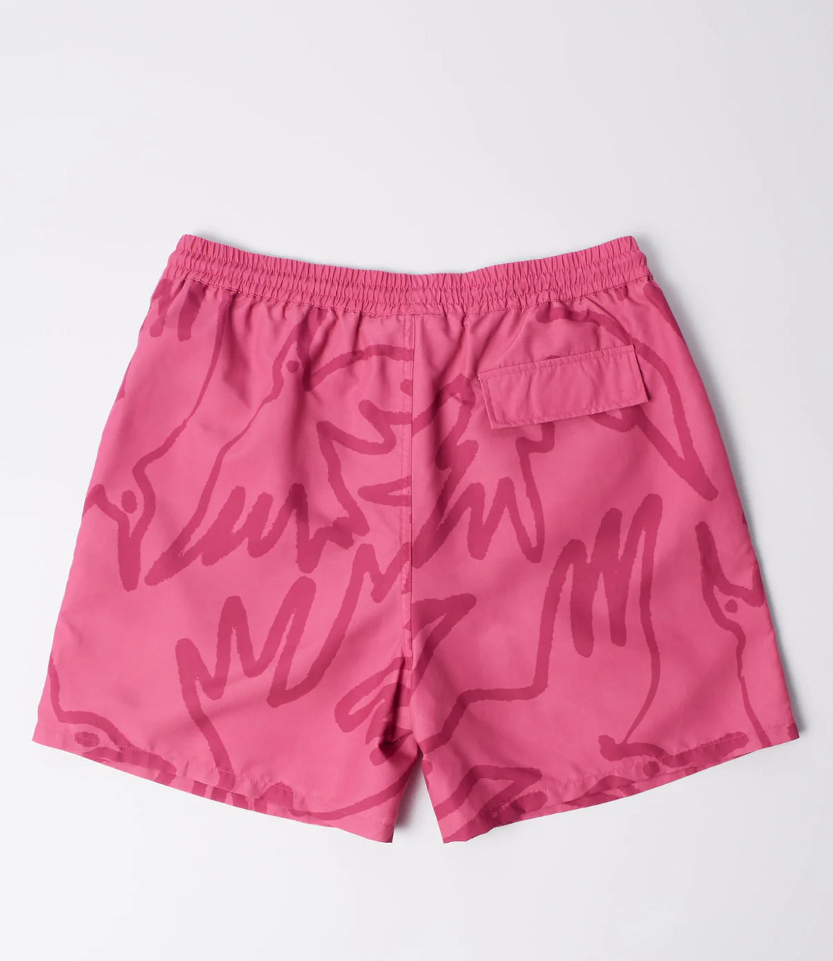 PARRA BIRDS FLY FREE SWIM SHORTS PURPLE PINK