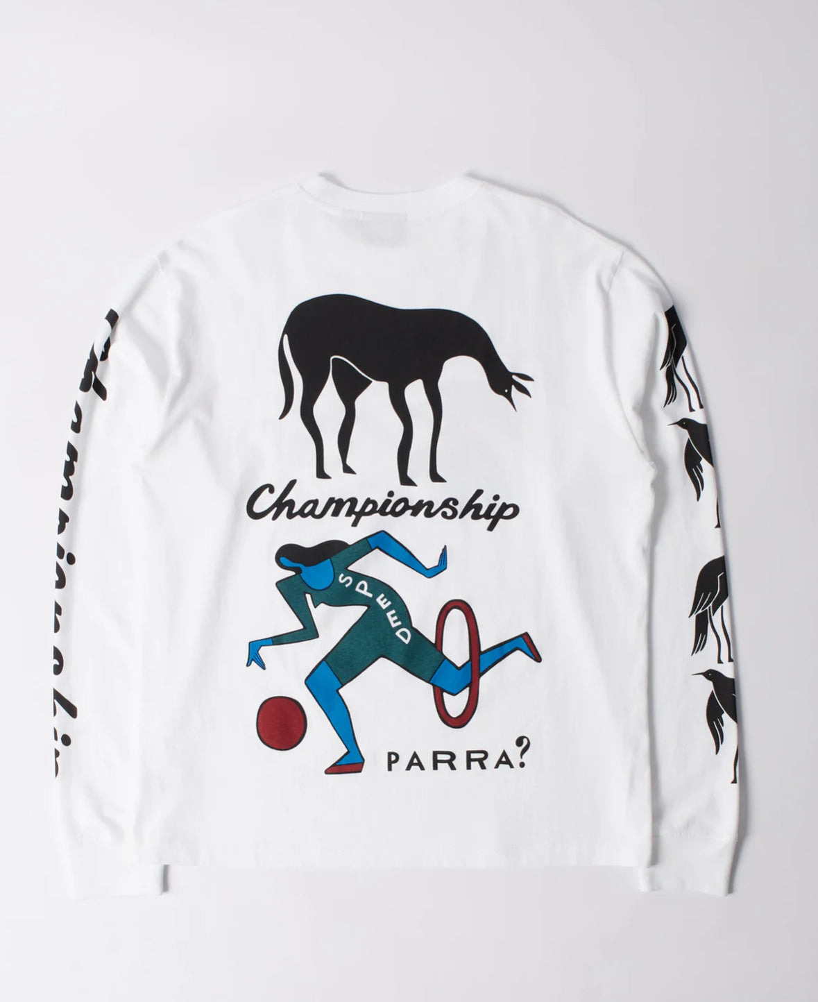 PARRA DIVINE HAMMER LONG SLEEVE T-SHIRT WHITE