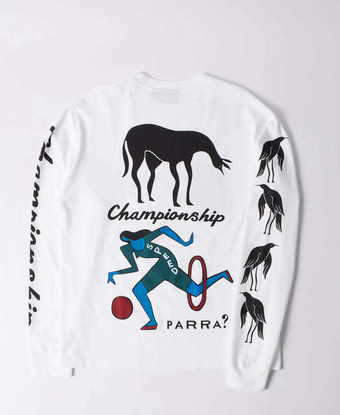 PARRA DIVINE HAMMER LONG SLEEVE T-SHIRT WHITE