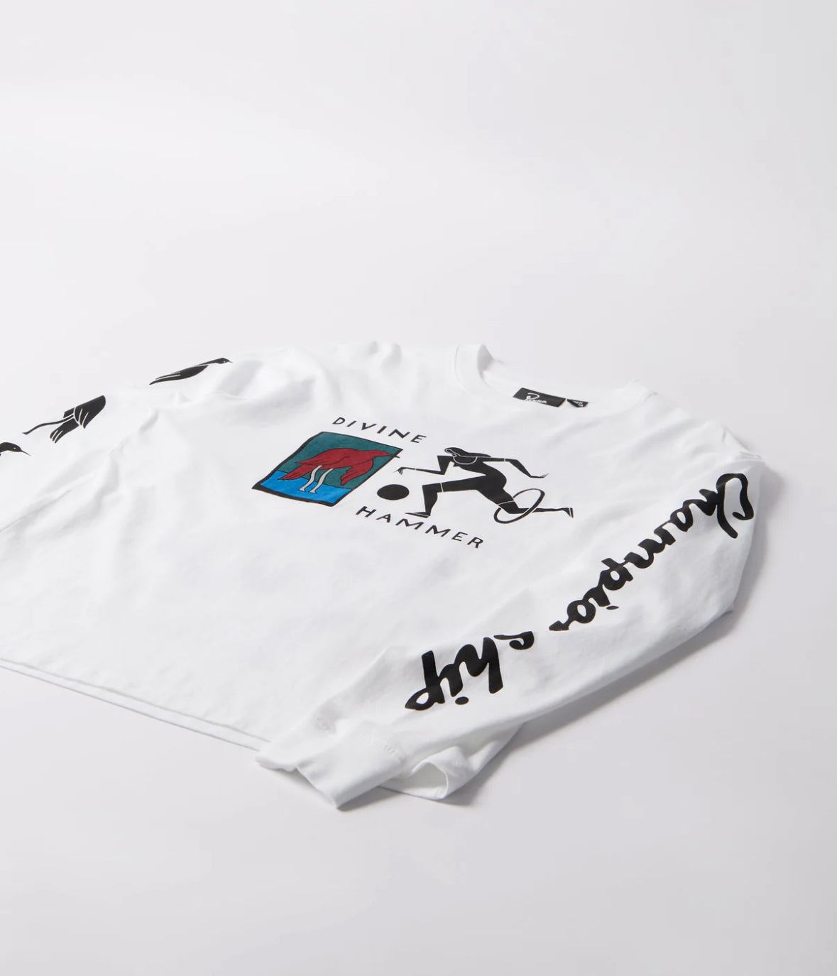 PARRA DIVINE HAMMER LONG SLEEVE T-SHIRT WHITE