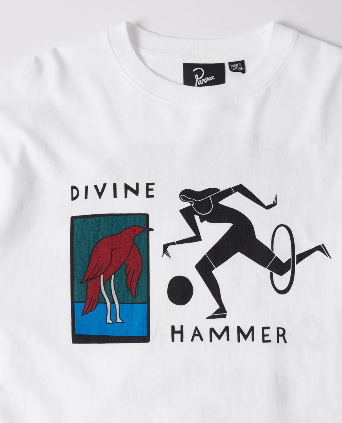 PARRA DIVINE HAMMER LONG SLEEVE T-SHIRT WHITE