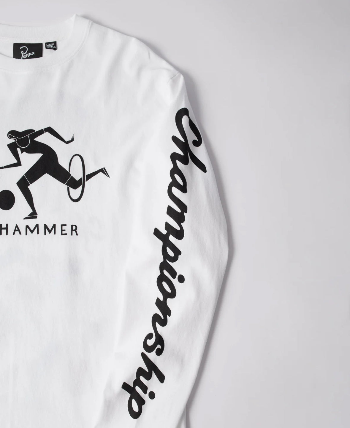PARRA DIVINE HAMMER LONG SLEEVE T-SHIRT WHITE