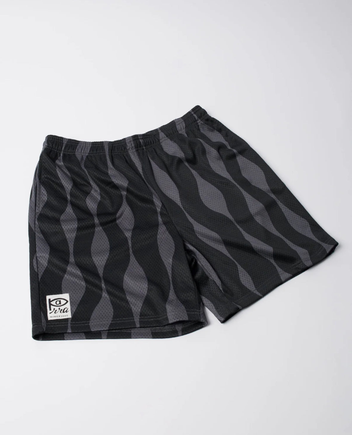 PARRA WAVED MESH SHORTS BLACK