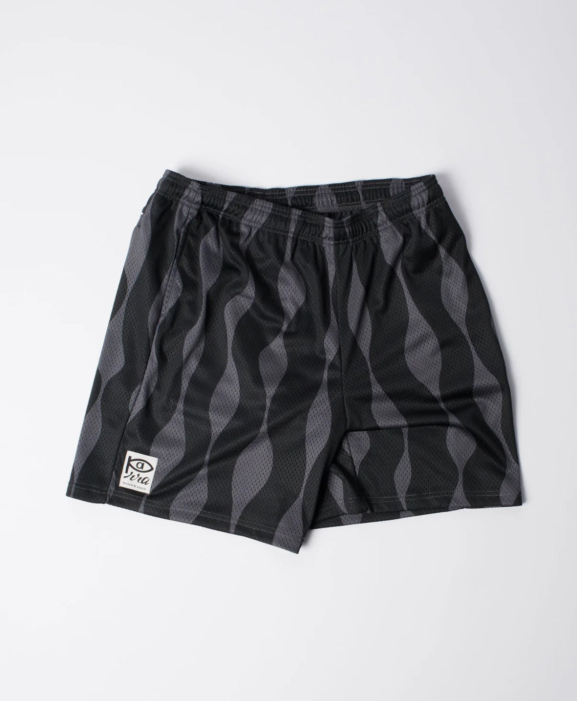 PARRA WAVED MESH SHORTS BLACK