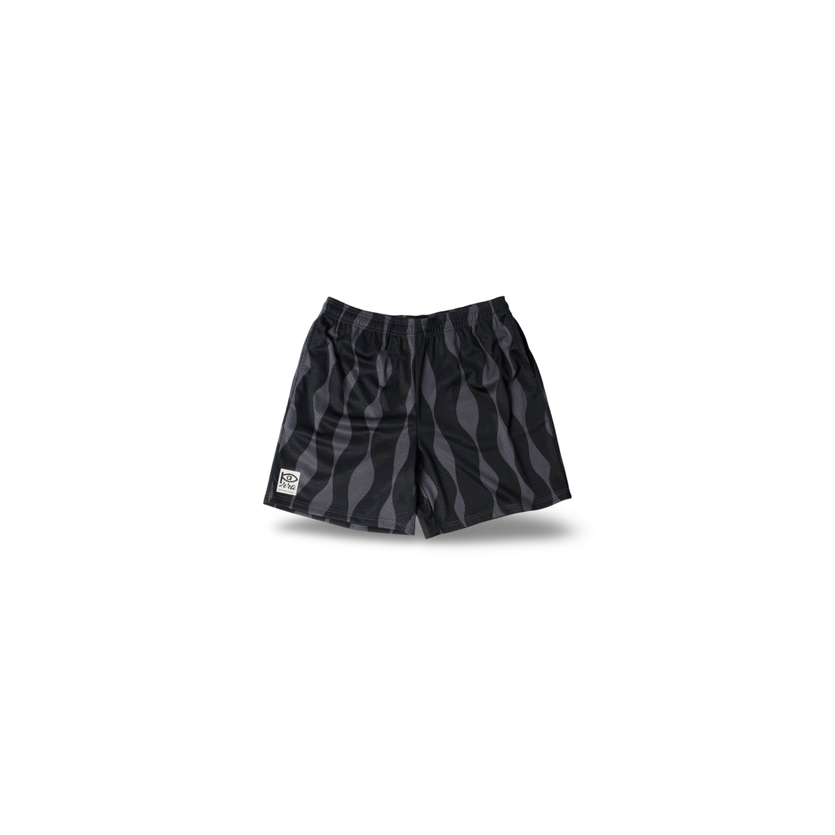 PARRA WAVED MESH SHORTS BLACK