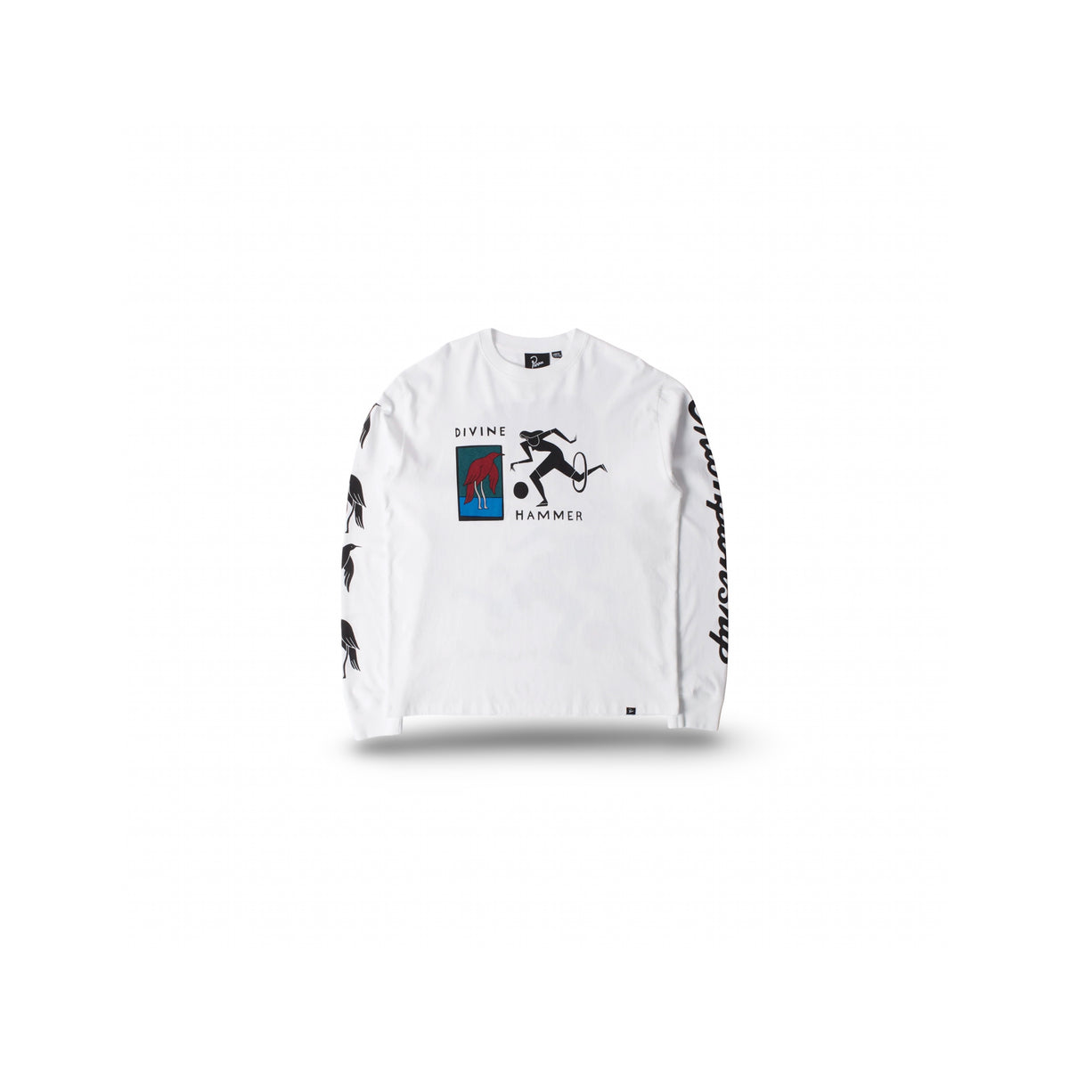 PARRA DIVINE HAMMER LONG SLEEVE T-SHIRT WHITE