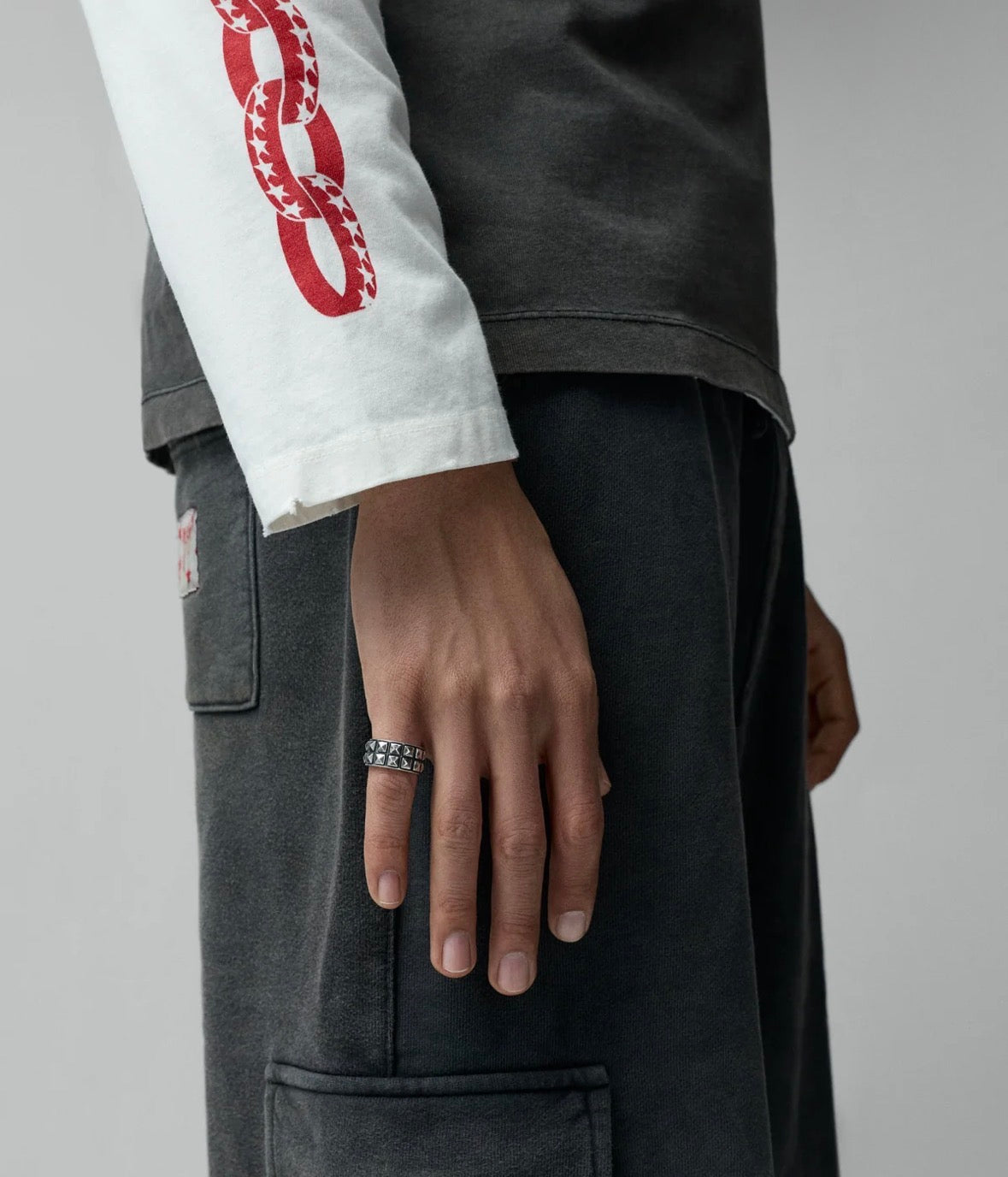 TWOJEYS DOUBLE STUDDED RING