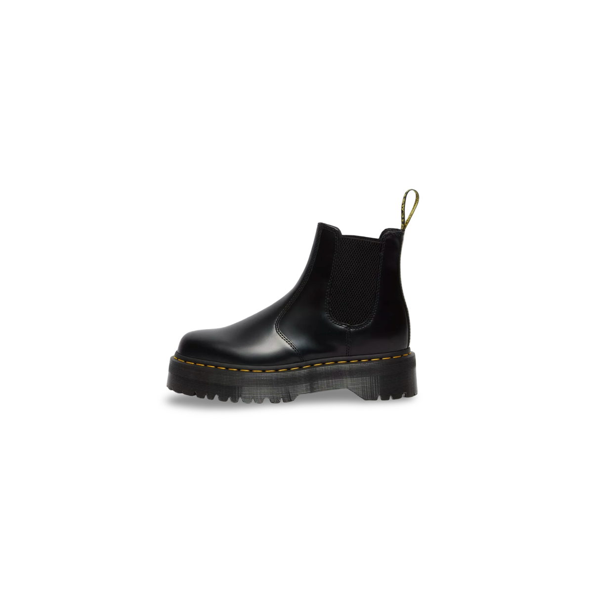 DR.MARTENS 2976 BLACK SMOOTH LEATHER PLATFORM CHELSEA BOOTS