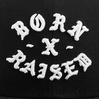 BORN X RAISED NEW ERA FITTED ROCKER HAT