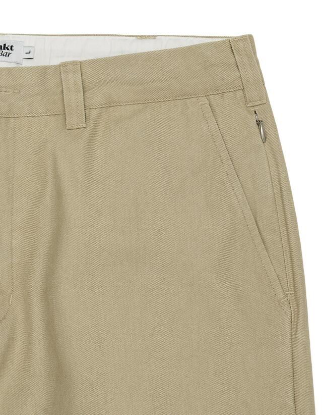 KOMPACT RECORD BAR BASIC LOGO CHINO PANTS KHAKI