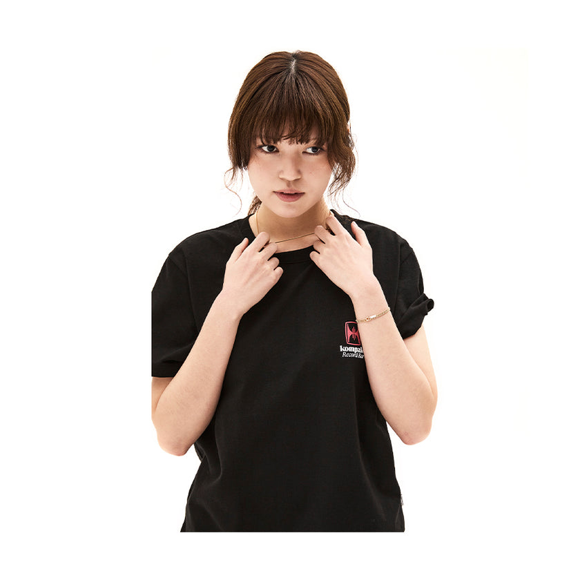 KOMPAKT RECORD BAR BASIC LOGO T-SHIRT BLACK