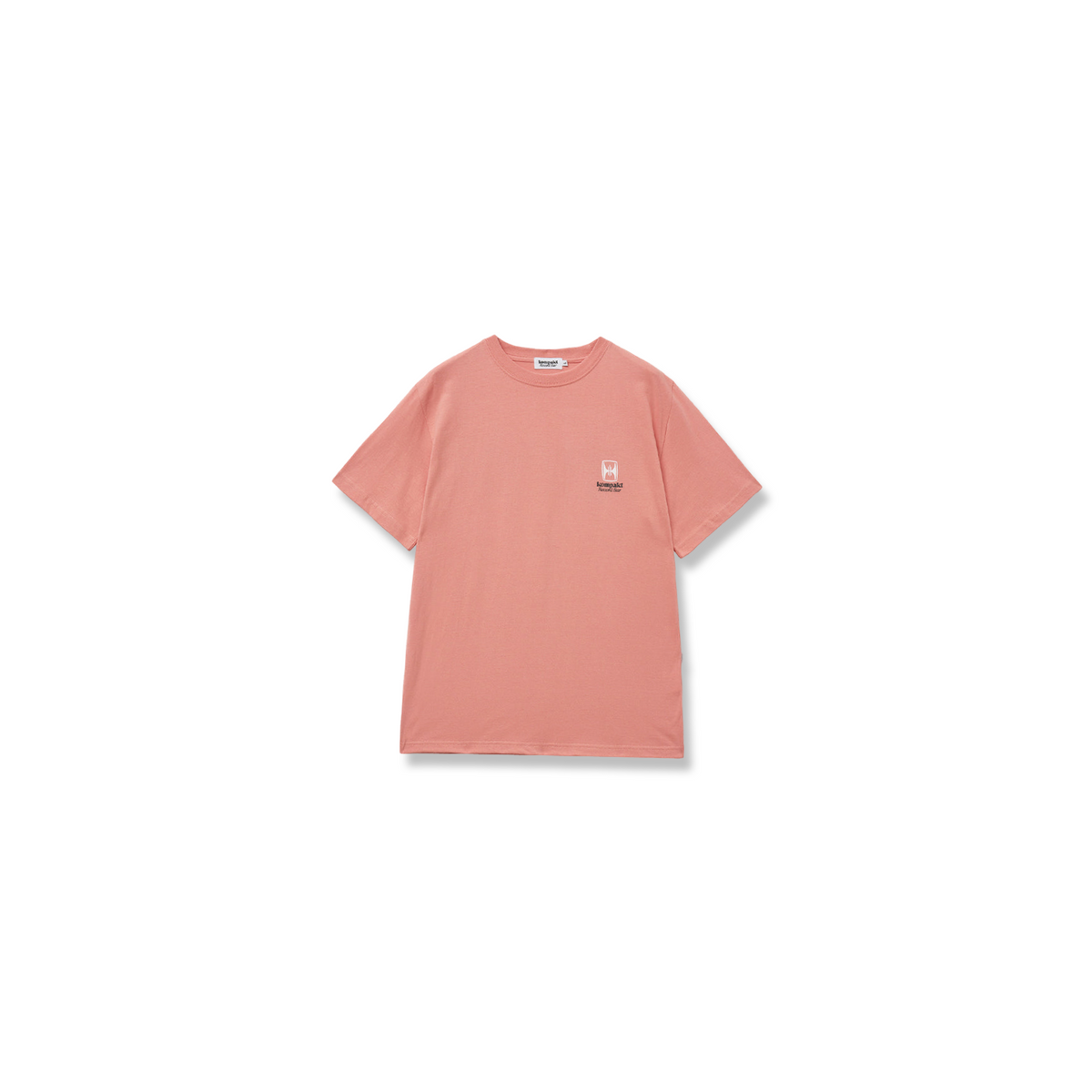 KOMPAKT RECORD BAR BASIC LOGO T-SHIRT SALMON