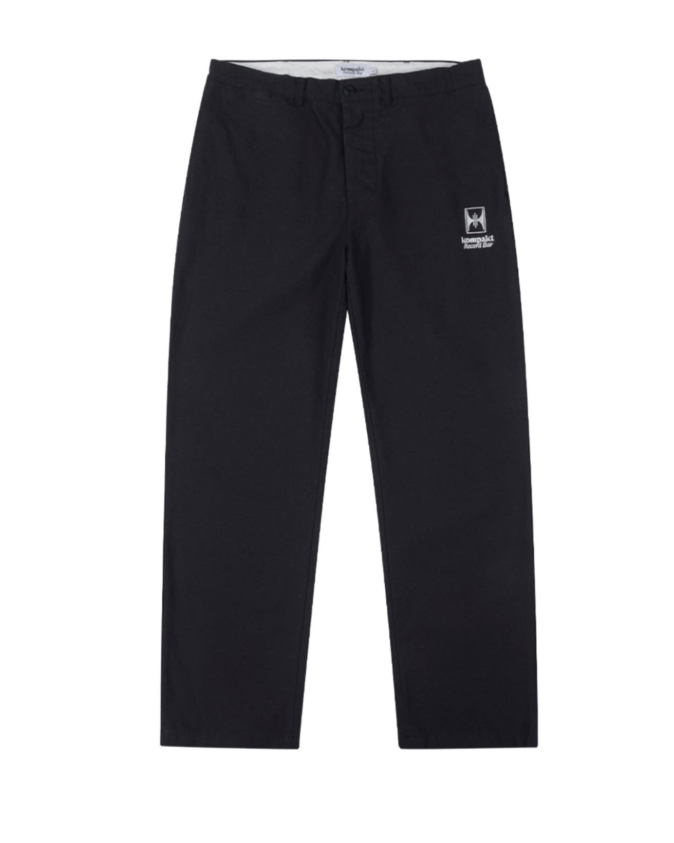 KOMPACT RECORD BAR BASIC LOGO CHINO PANTS NAVY